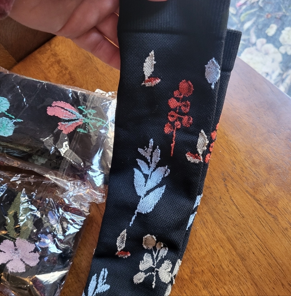Three Floral Patterned Compression Socks - Picture 2 of 6